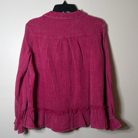 Ott Women's Pink Ruffled Top - Picture 5 of 5